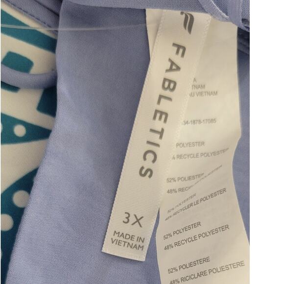 Fabletics Scarf Top Womens Size 3X Lavender Workout Athletic Sporty Feminine NWT - Picture 7 of 8